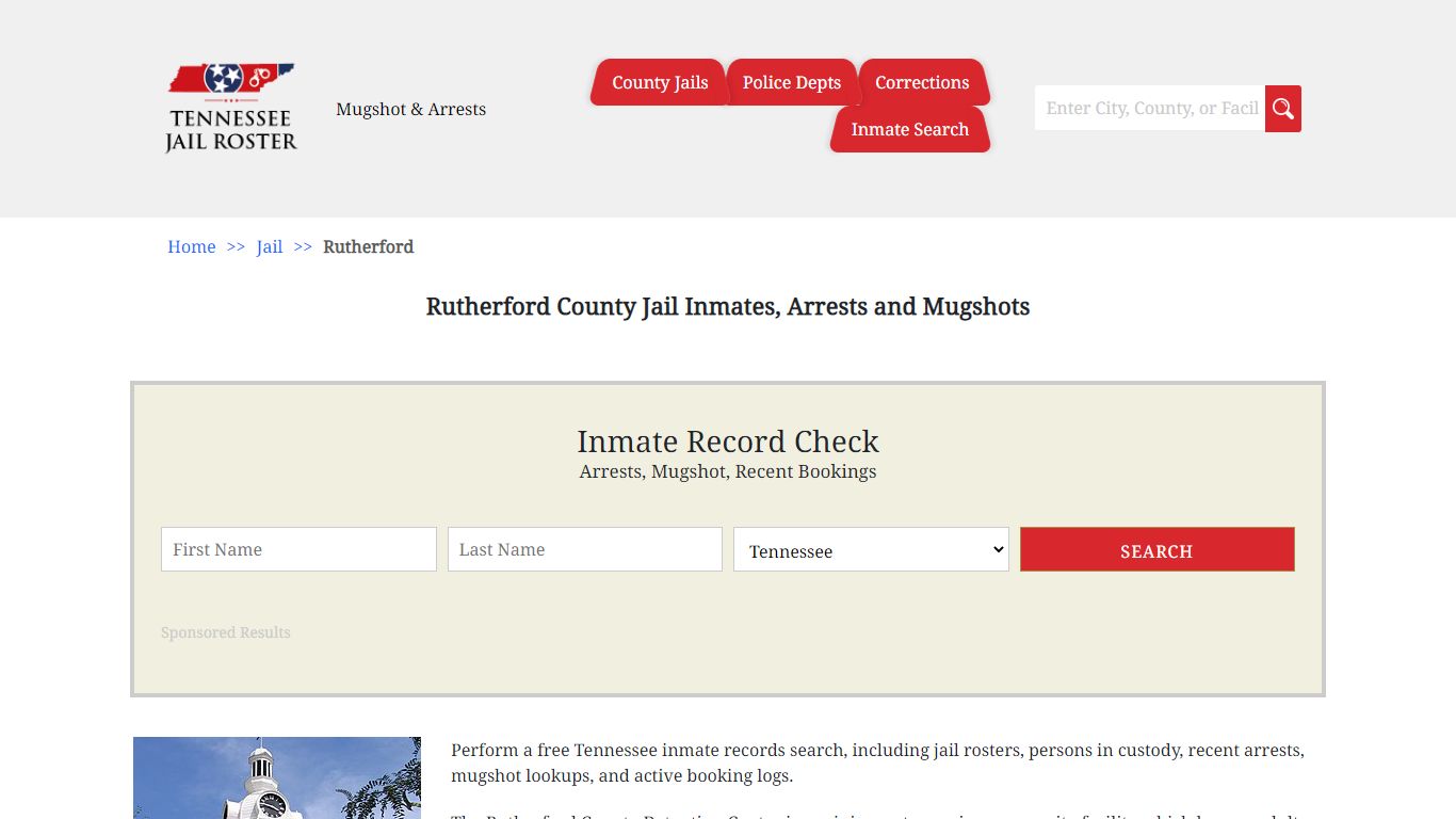 Rutherford County Jail Inmates, Arrests and Mugshots - Jail Roster Search